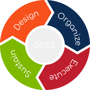 The Design, Organize, Execute, and Sustain (DOES) framework